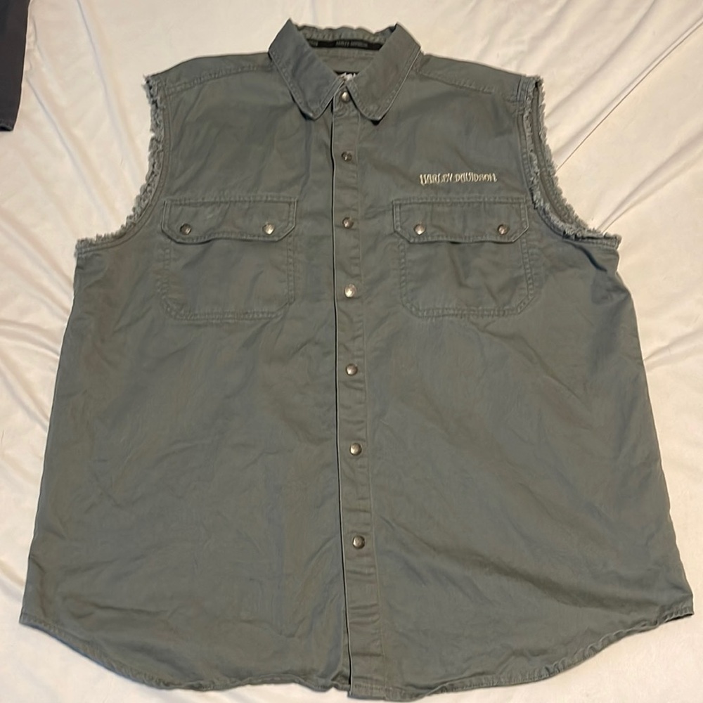 Harley Davidson sleeveless mens dress shirt
